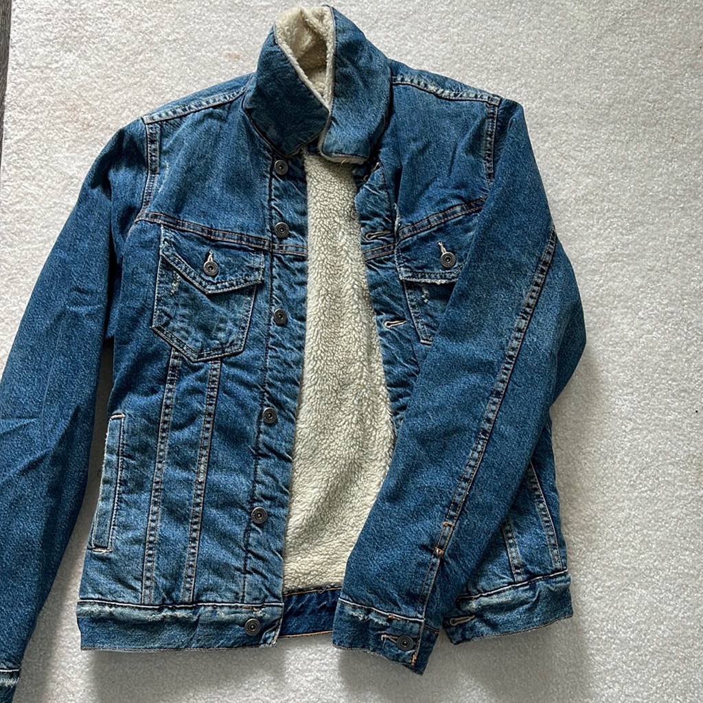 Zara Sherpa Lined Jean Jacket